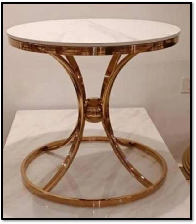 Glamour Hourglass Pedestal Side Table
