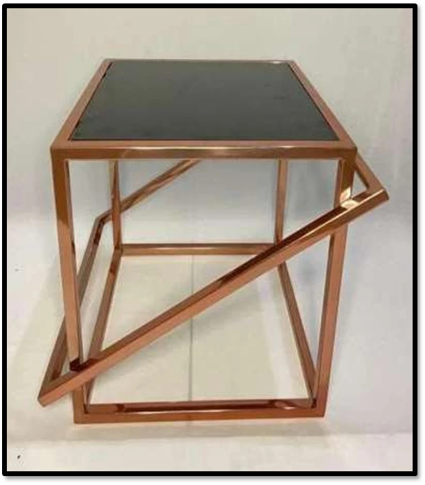 Geometric Cube Accent Table