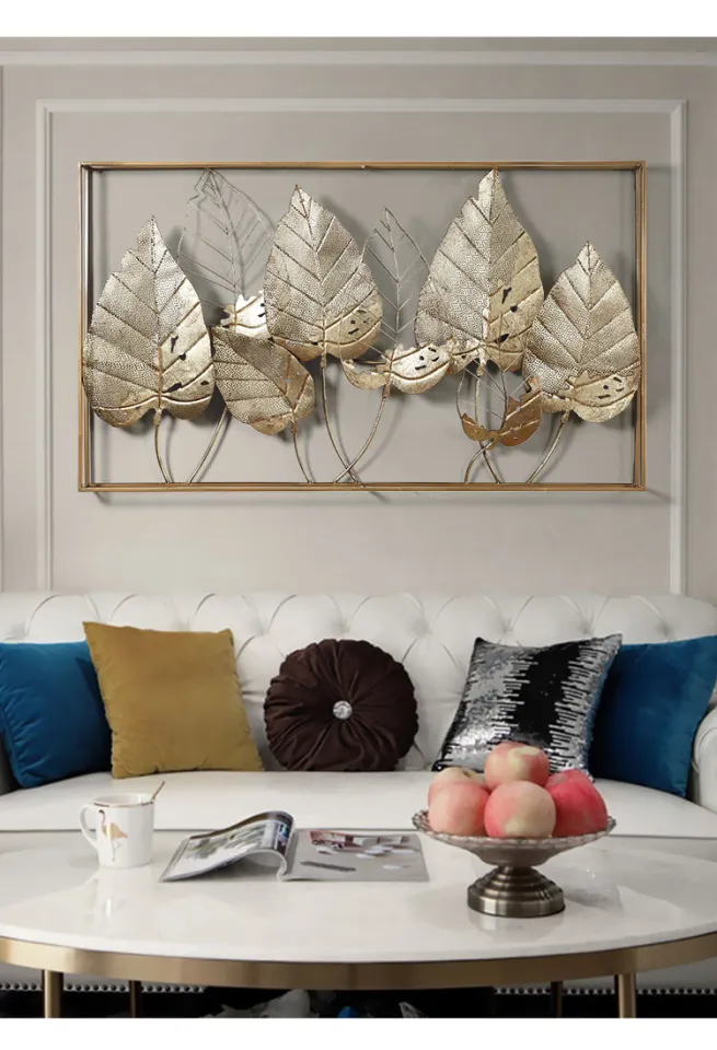 Luxury Golden Leaf Iron Wall Art Décor - Image 2