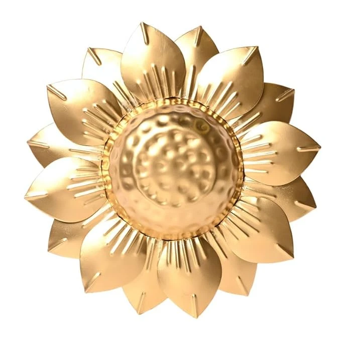 Iron Lotus Leaf Decorative Tealight Holder / Pooja Diya Stand - Image 6