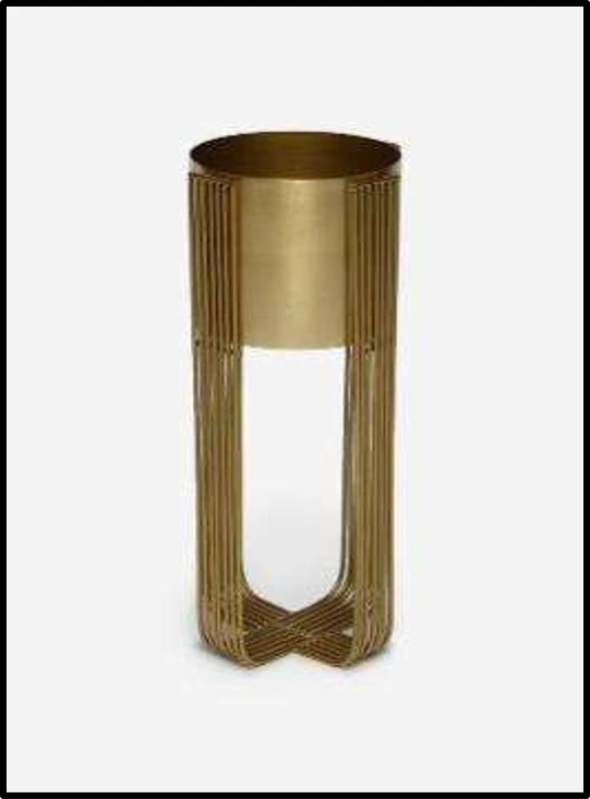 Modern Gold Iron Planter Stand