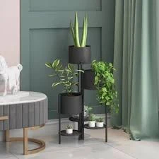 Modern 3-Tier Iron Plant Stand – Indoor Decorative Flower Pot Holder